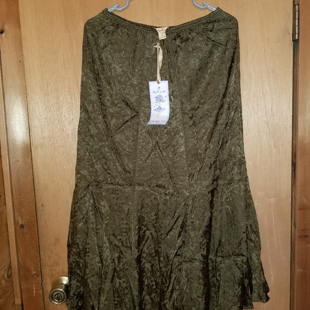 April Cornell Lyric Ladies Skirt in Dark Olive